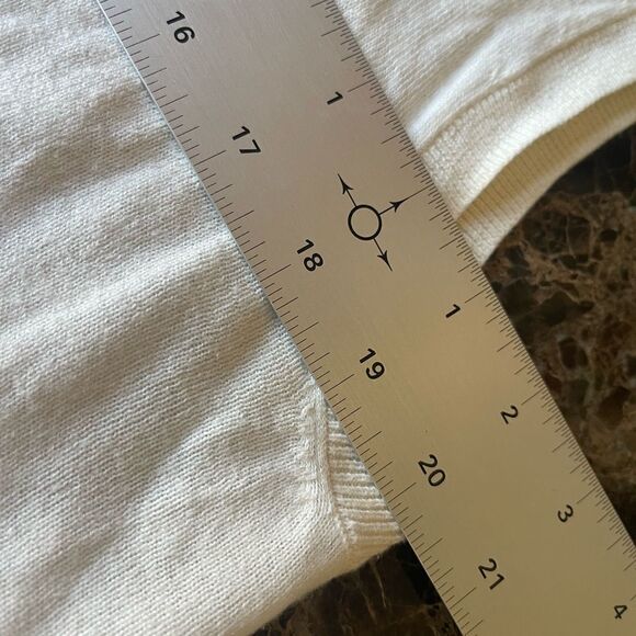 Theory Cotton High Low Tank w Opaque Ruffle - Picture 6 of 11